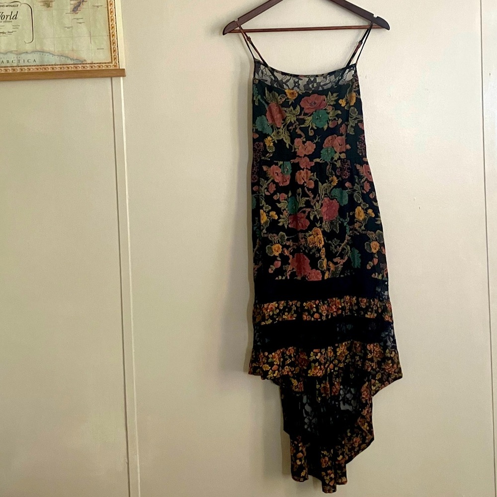 American Rags Cotton and Lace High Low Dress